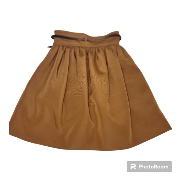 WHIT WOOL FAILLE BELTED MINI WOMEN SKIRT SIZE 0 - Picture 2 of 9